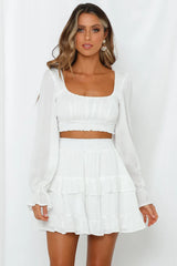 On Screen Skirt White