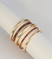 Chic Contrast Bangle Bracelet Set