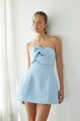 Alix Twist Front Bubble Mini Dress