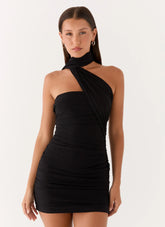 Breaking News Micro Mini Dress - Black