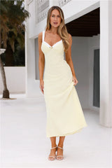 Caprice Midi Dress Yellow