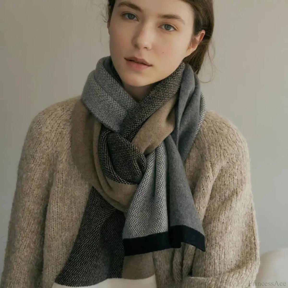Cashmere Winter Scarf for Women - Designer Knit Warmth