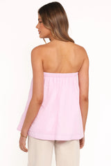 Cadhla Strapless Top - Pink