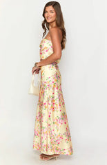 Genevieve Yellow Bloom Maxi Skirt
