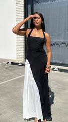 Cia Maxi Dress - Black/White