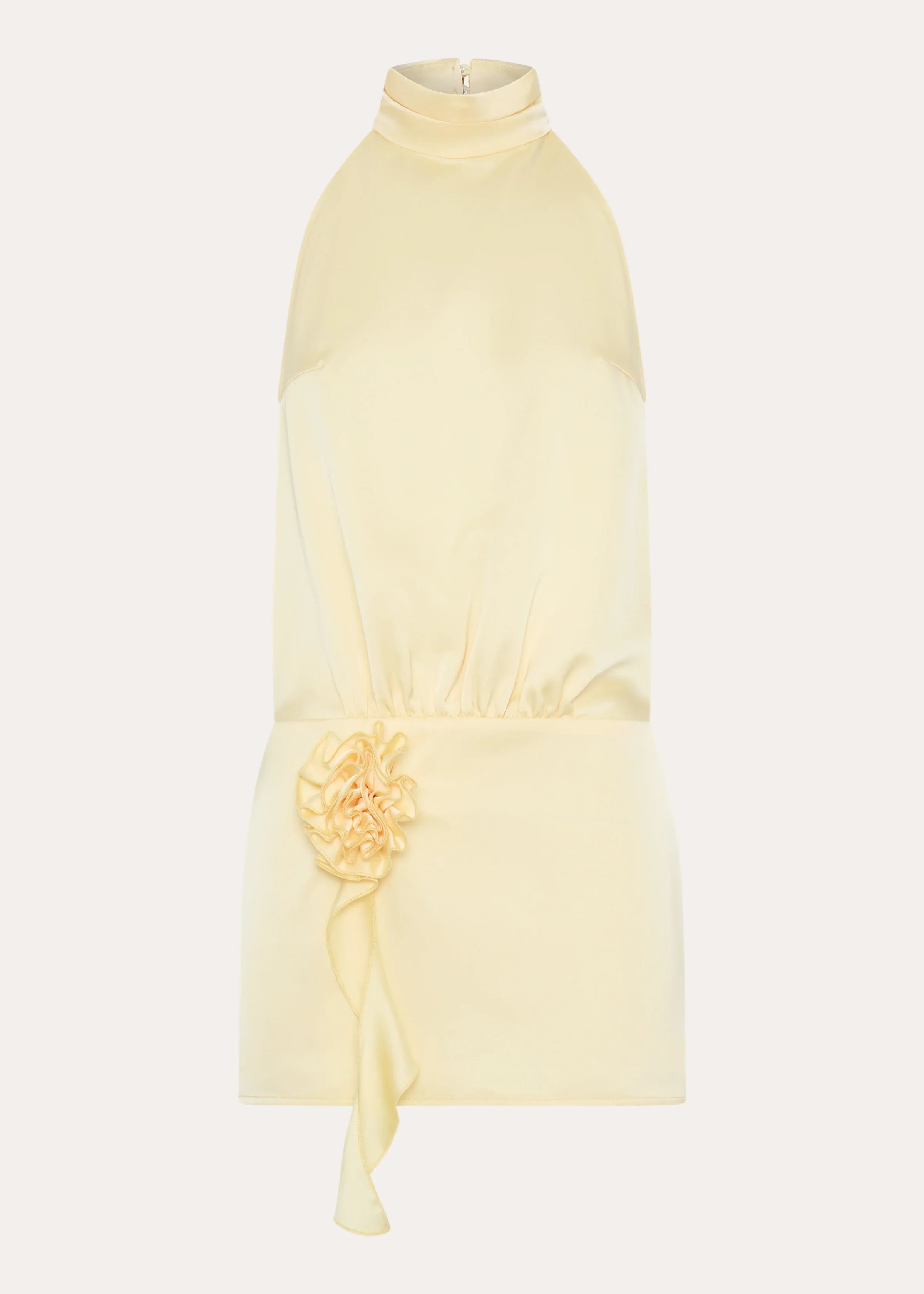Birdie Halterneck Mini Dress - Yellow