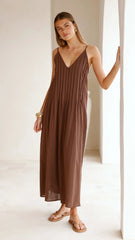 Aspen Maxi Dress - Chocolate