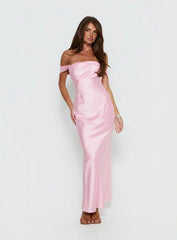 Azura Off The Shoulder Maxi Dress Pink
