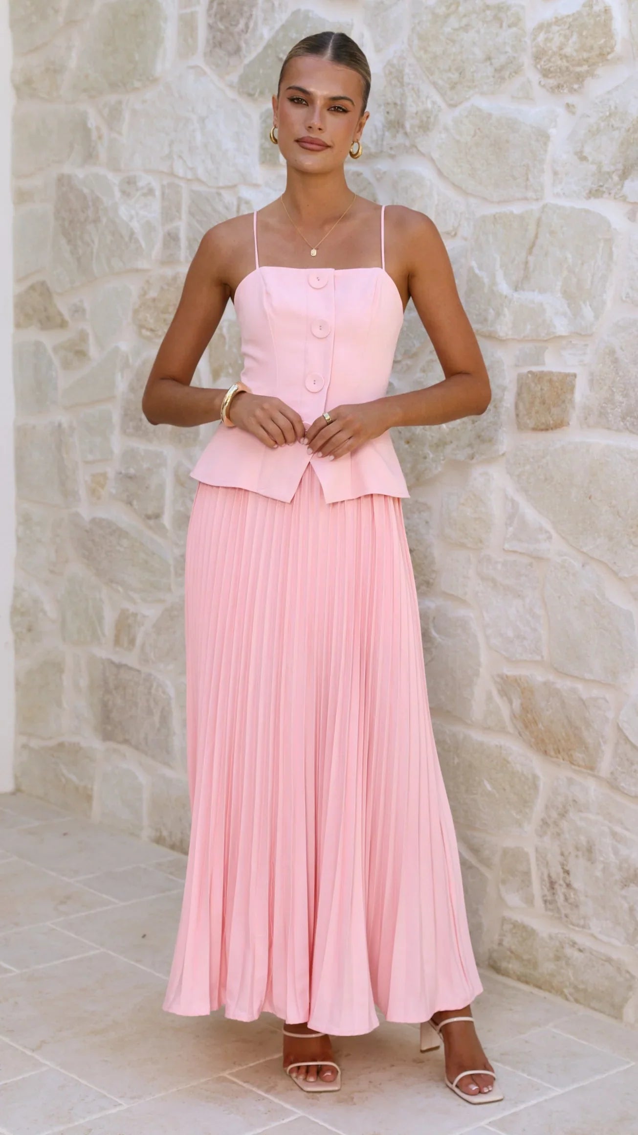 Amana Maxi Dress - Pink