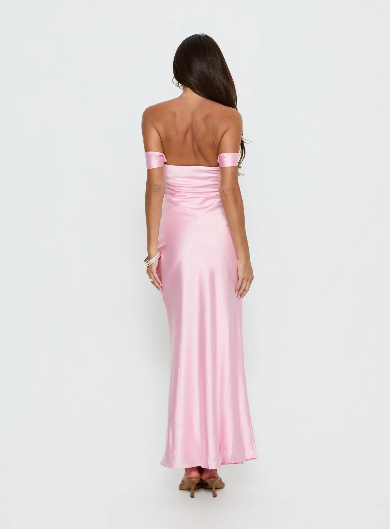 Azura Off The Shoulder Maxi Dress Pink